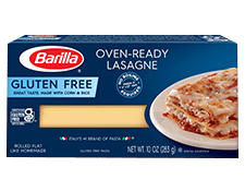 Barilla Gluten Free Oven Ready Lasagne Packaging