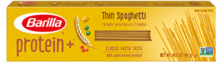 Barilla Protein+™ Thin Spaghetti pasta package